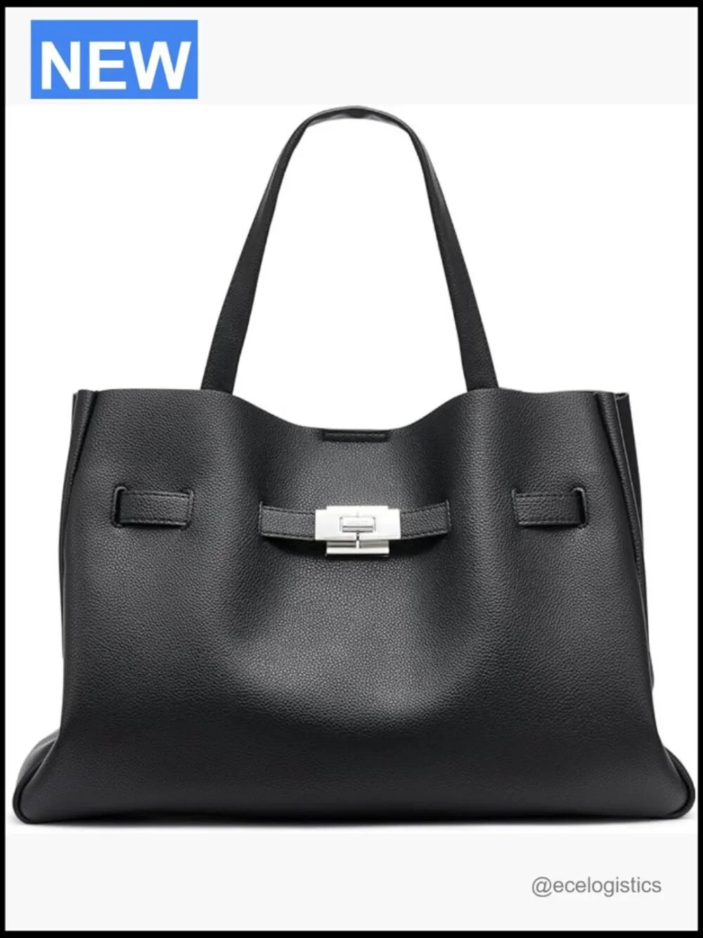 Large Slouchy Satchel with Top Handle, Faux Leather, Zipper Closure
